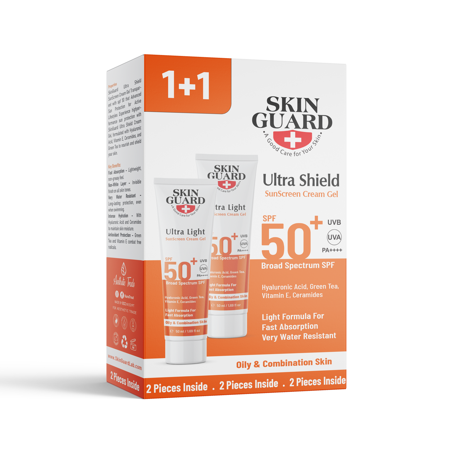 Sunscreen Ultra Shield Cream Gel Offer 1+1